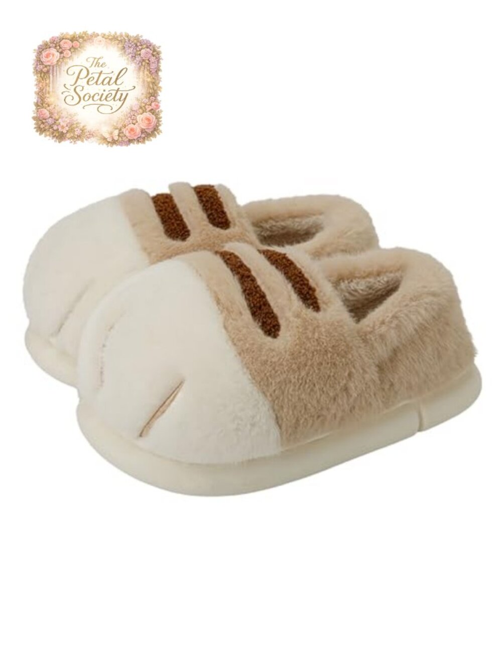 Plush Cat Paw Slippers Non-Slip Memory Foam Cozy Indoor